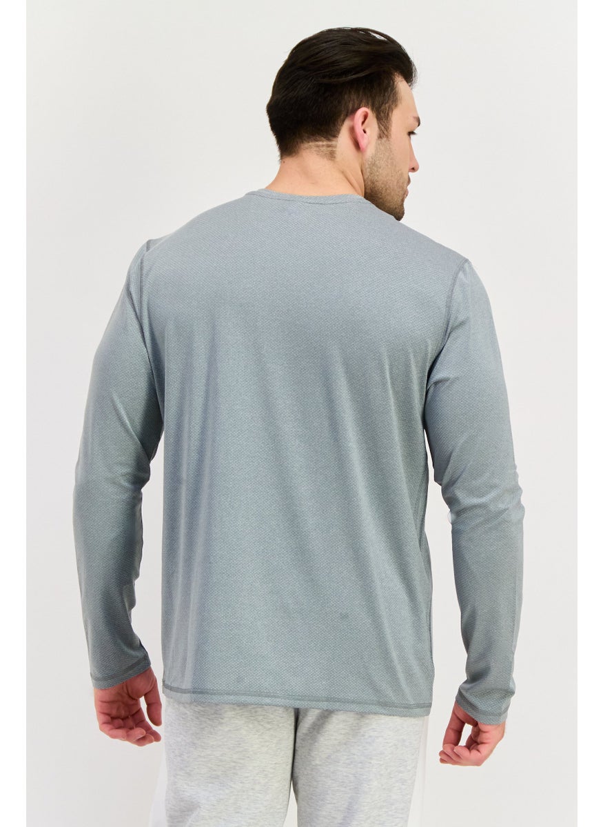 Men Sportswear Fit Long Sleeve Outdoor Shirt, Grey