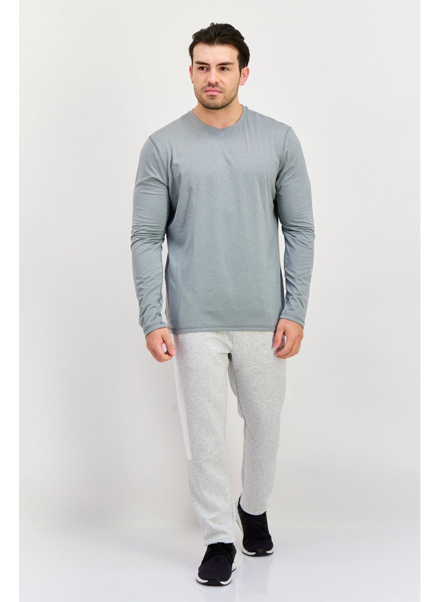 Men Sportswear Fit Long Sleeve Outdoor Shirt, Grey