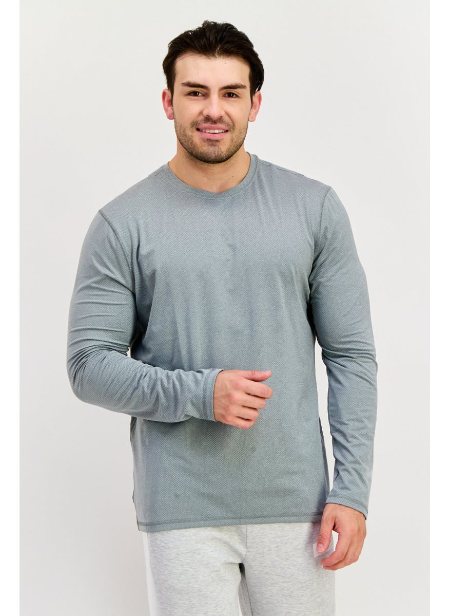 Men Sportswear Fit Long Sleeve Outdoor Shirt, Grey