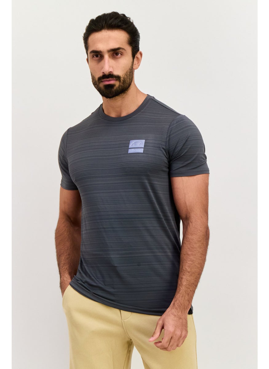 Men Sportswear Fit Short Sleeves Training T-Shirt, Dark Grey