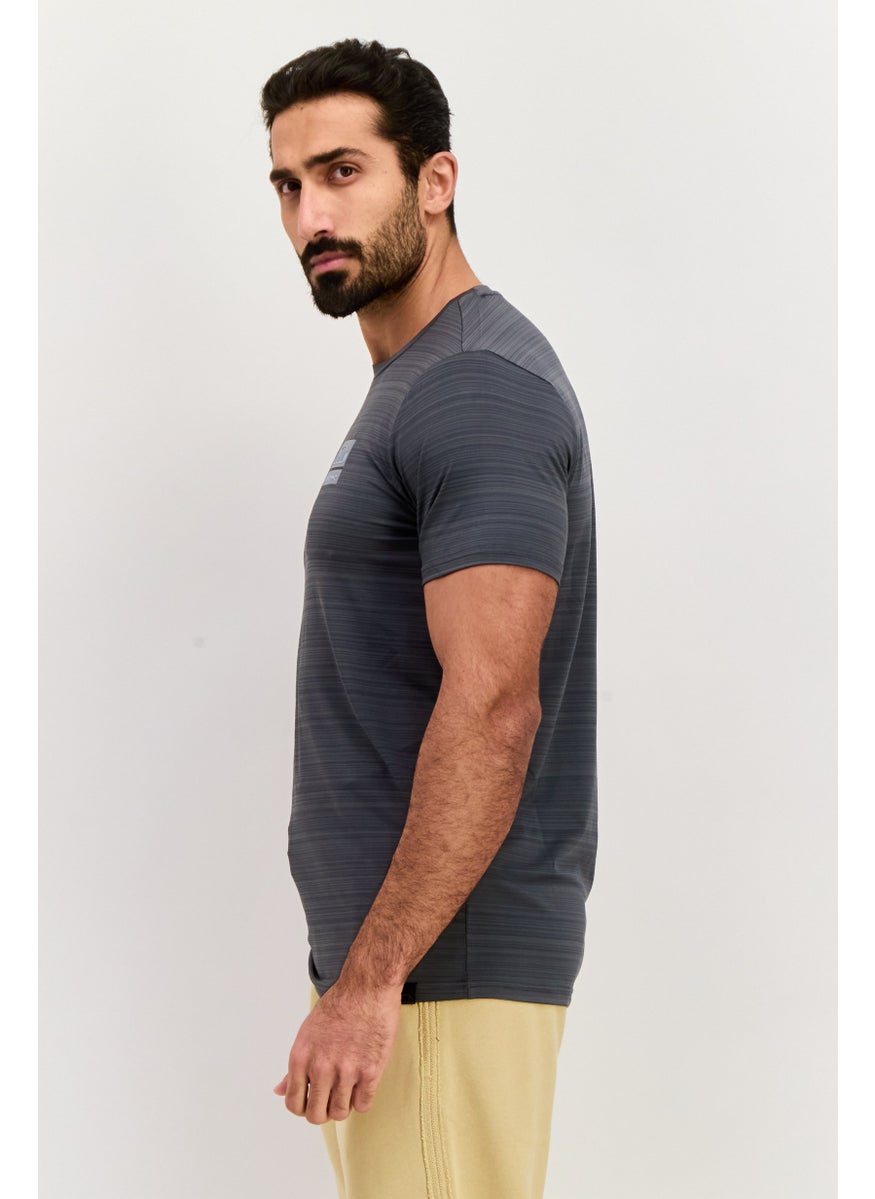 Men Sportswear Fit Short Sleeves Training T-Shirt, Dark Grey