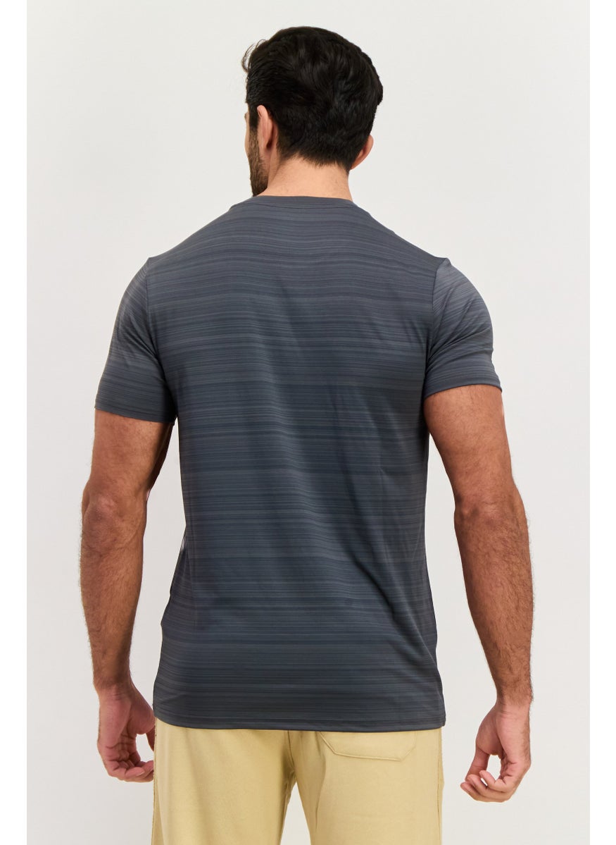Men Sportswear Fit Short Sleeves Training T-Shirt, Dark Grey
