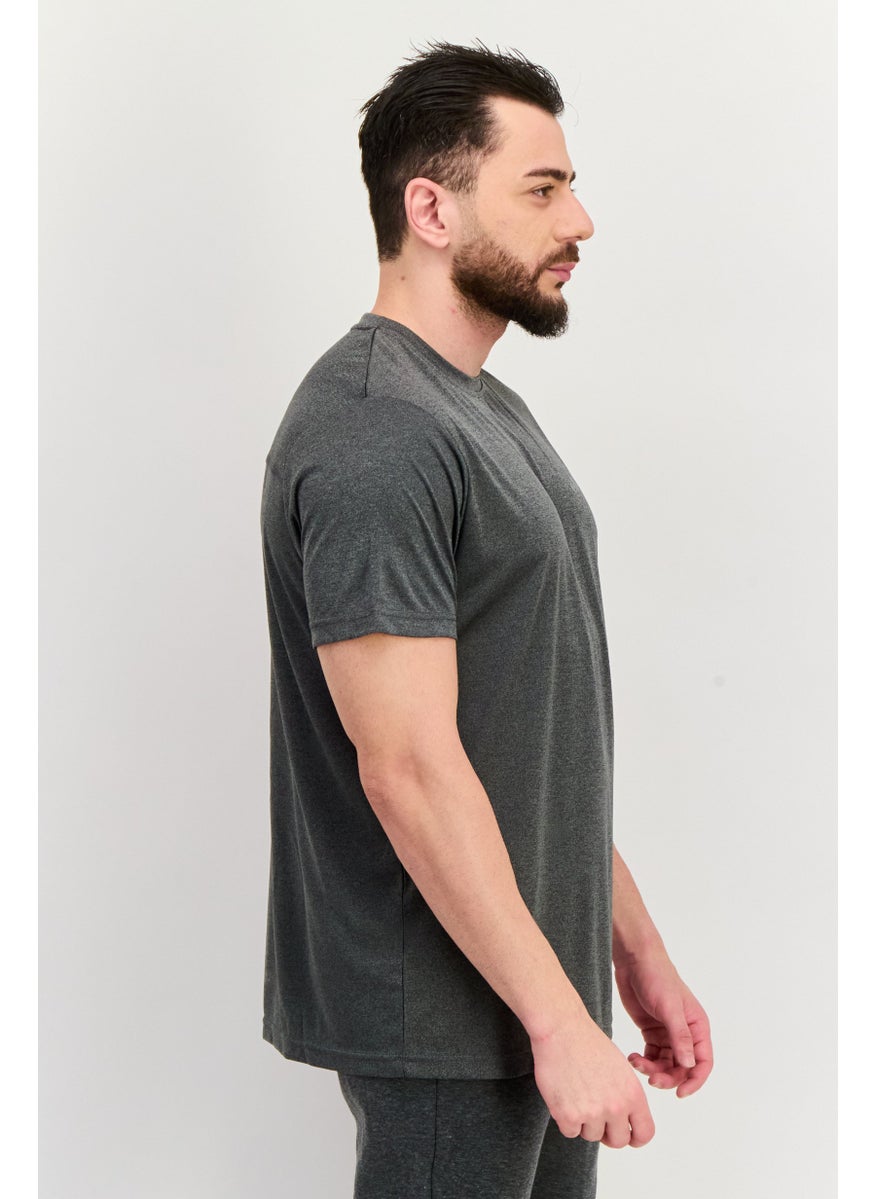 Men Sportswear Fit Short Sleeves Training T-Shirt, Grey