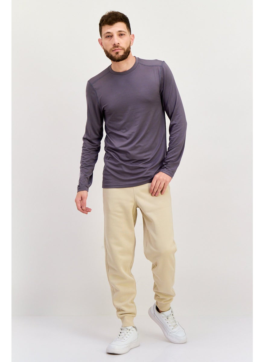 Men Sportswear Fit Long Sleeve Training T Shirt, Grey