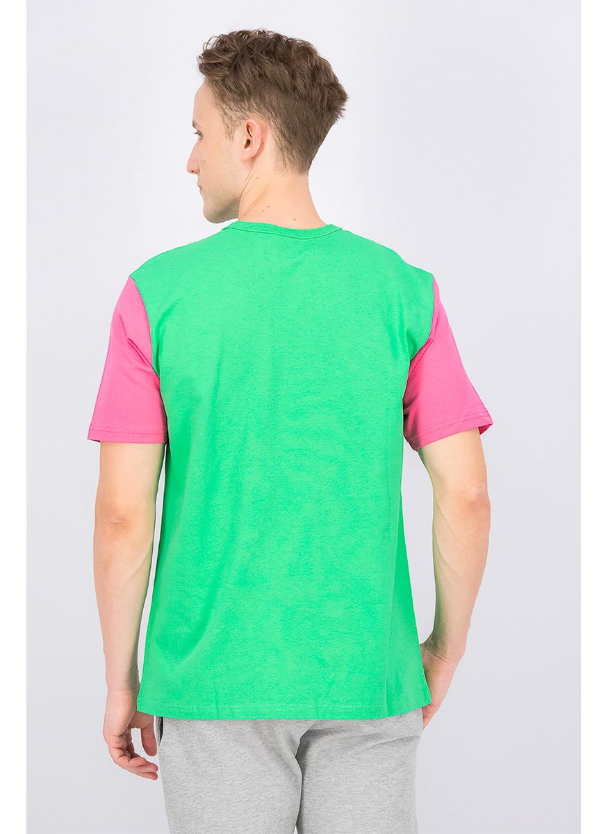 Men Sportswear Fit Short Sleeve Outdoor T-shirt, Green