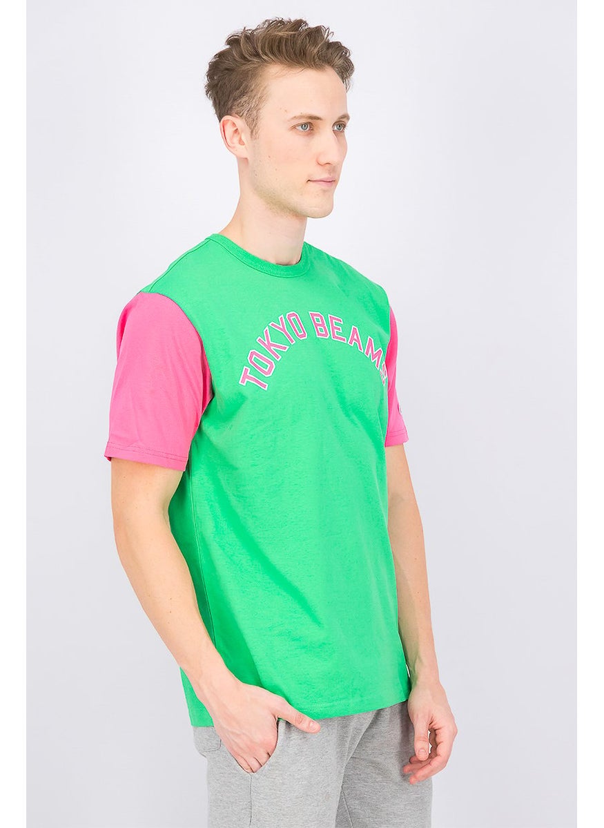 Men Sportswear Fit Short Sleeve Outdoor T-shirt, Green