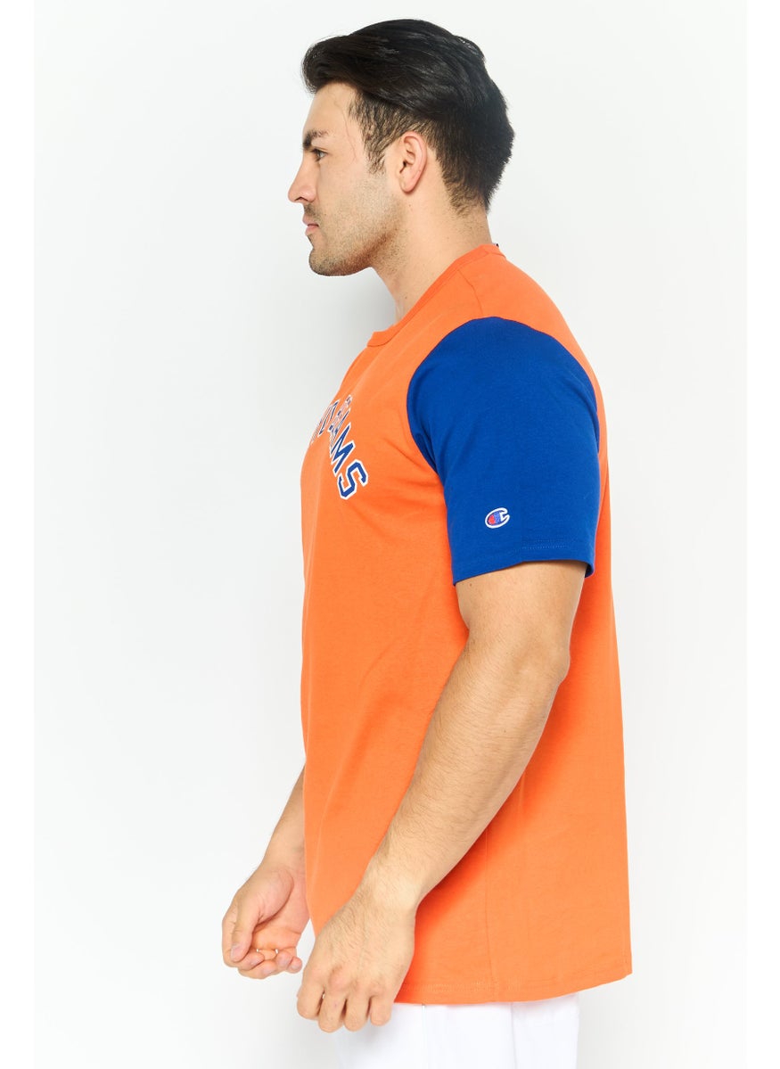 Men Sportswear Fit Graphic Print Training T Shirt, Orange