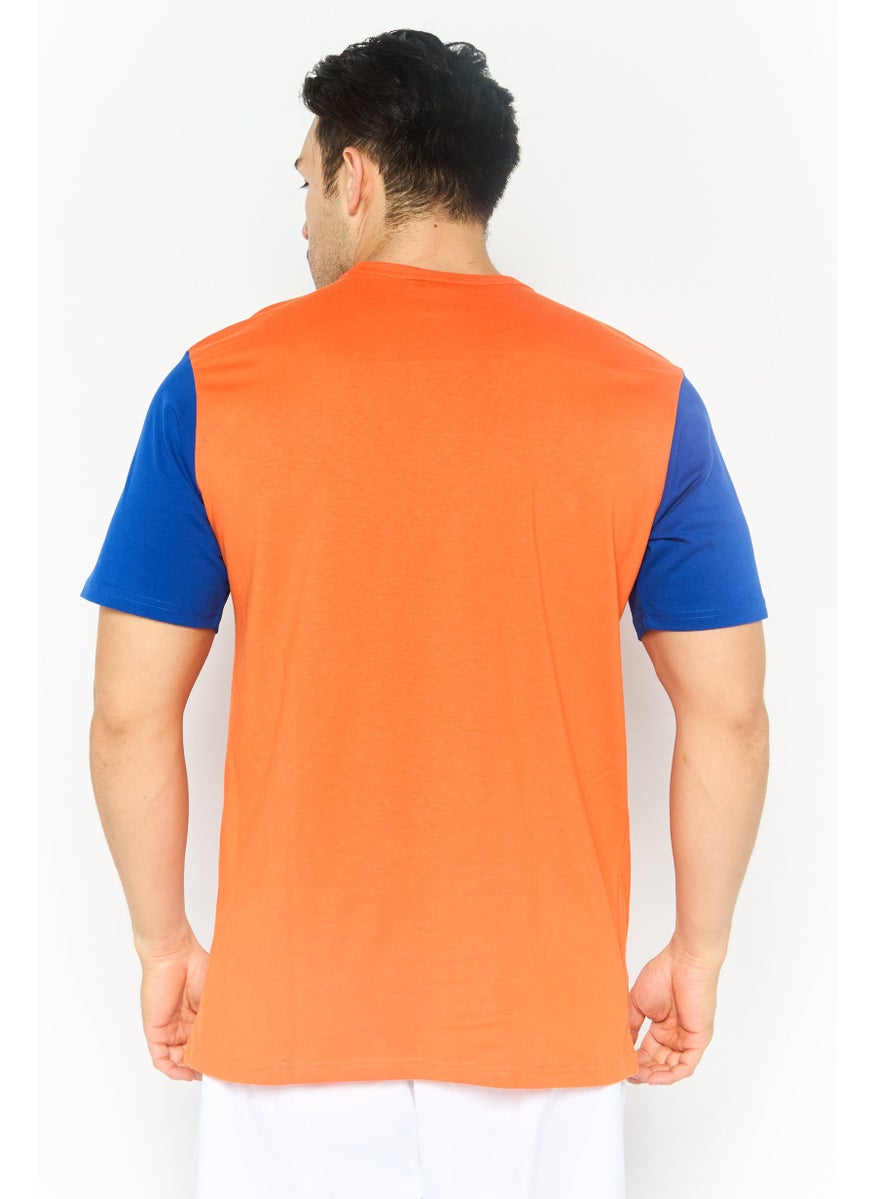 Men Sportswear Fit Graphic Print Training T Shirt, Orange