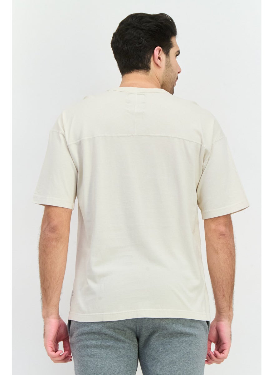 Men Sportswear Fit Short Sleeves Training T-Shirt, Cream