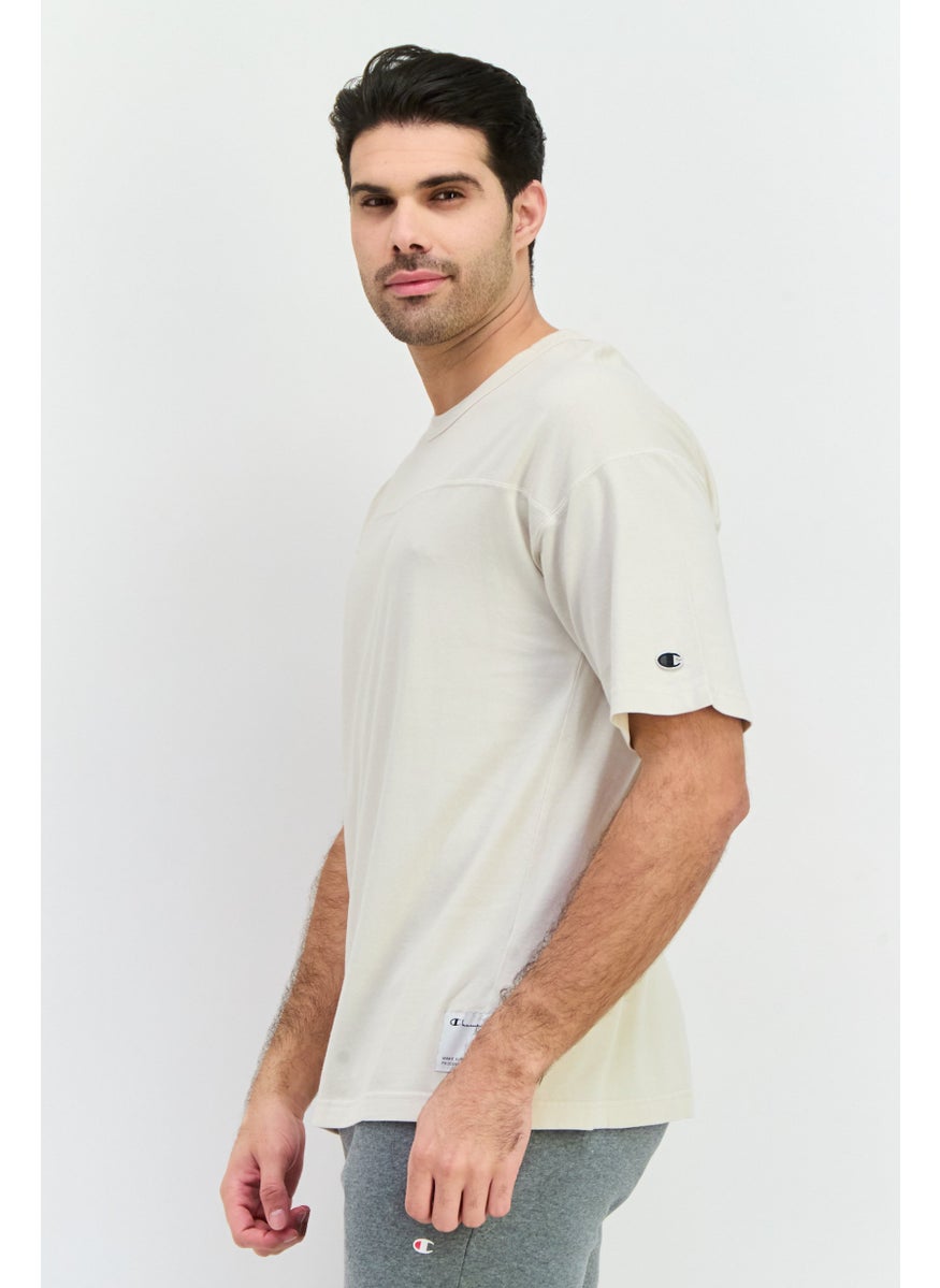 Men Sportswear Fit Short Sleeves Training T-Shirt, Cream
