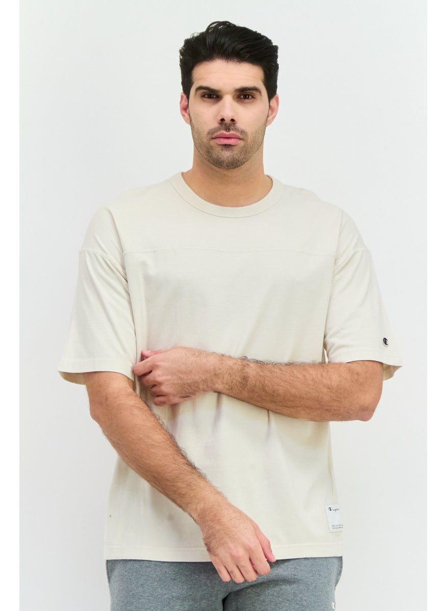 Men Sportswear Fit Short Sleeves Training T-Shirt, Cream