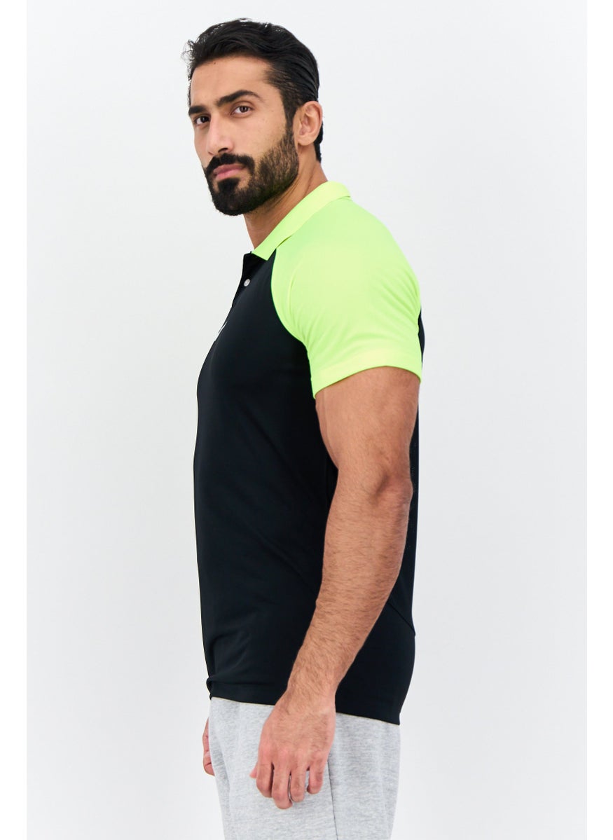 Men Sportswear Fit Short Sleeves Training Polo, Lime