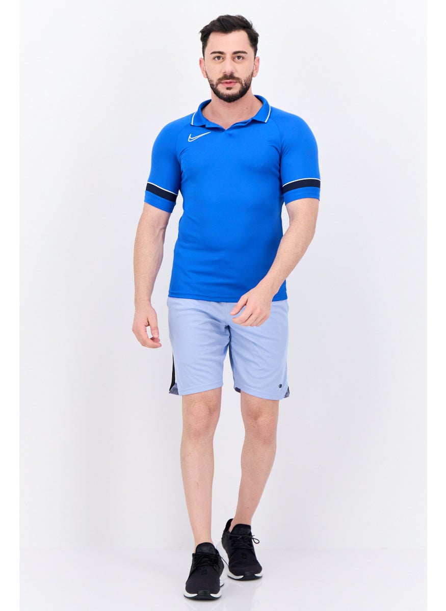 Men Sportswear Fit Short Sleeves Training Polo, Royal Blue