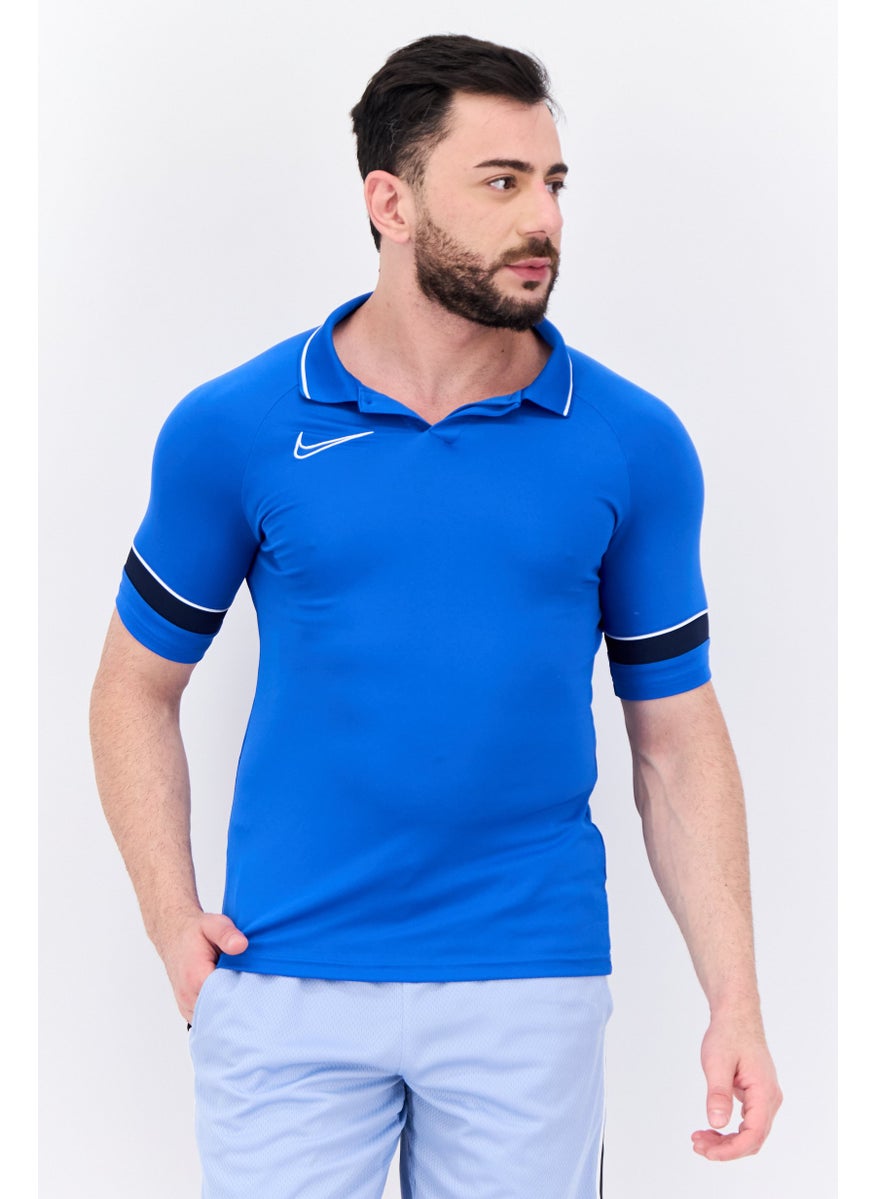 Men Sportswear Fit Short Sleeves Training Polo, Royal Blue