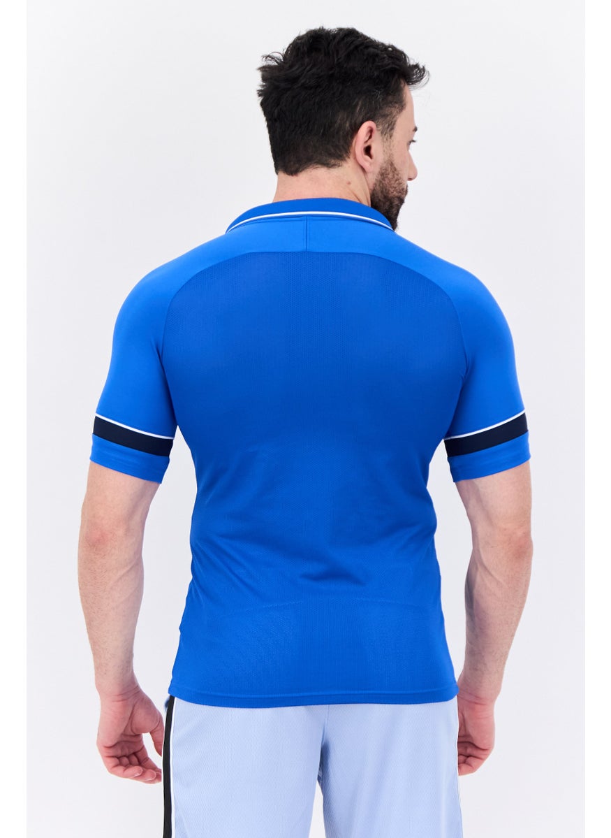 Men Sportswear Fit Short Sleeves Training Polo, Royal Blue