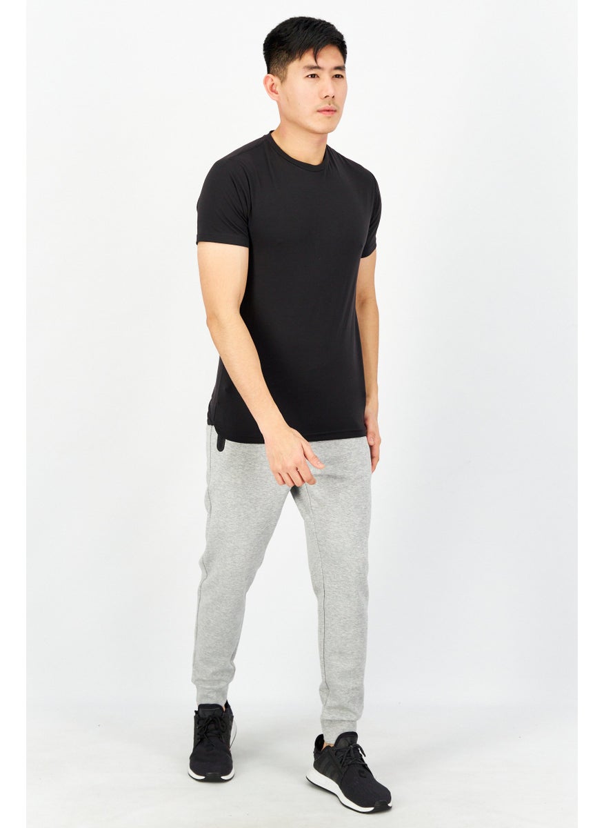 Men Sportswear Fit Short Sleeve Running T-Shirts, Black
