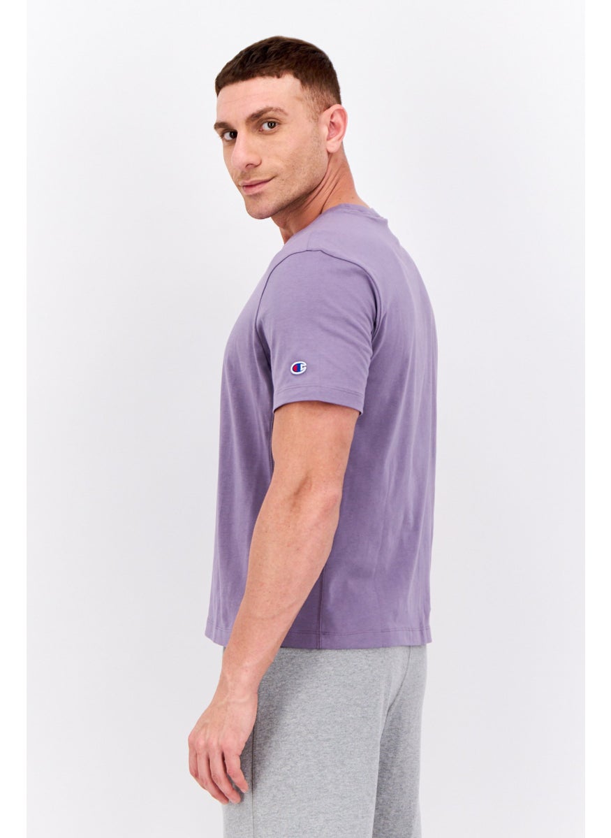Men Sportswear Fit Brand Logo Outdoor T-Shirt, Lavender