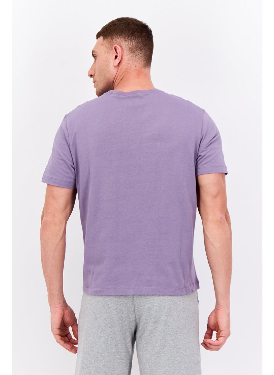 Men Sportswear Fit Brand Logo Outdoor T-Shirt, Lavender