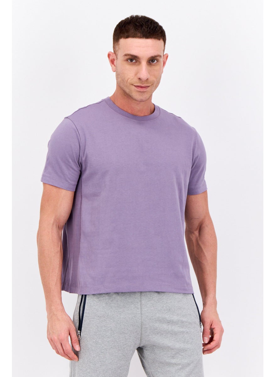 Men Sportswear Fit Brand Logo Outdoor T-Shirt, Lavender
