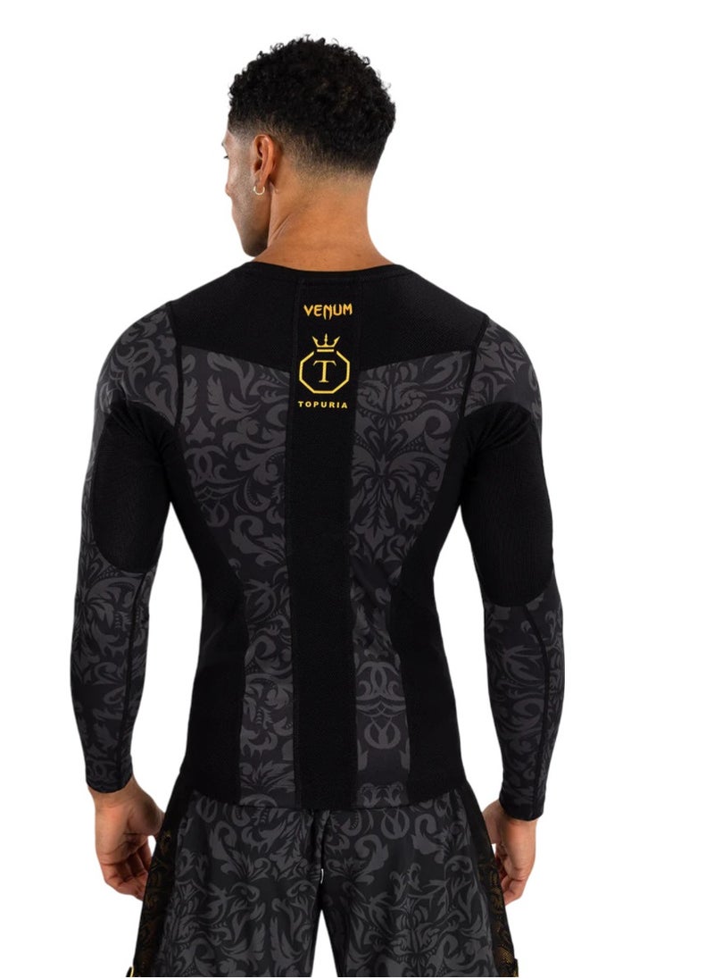 VENUM UNMATCHED TOPURIA EDITION RASHGUARD LONG SLEEVES BLACK/GOLD