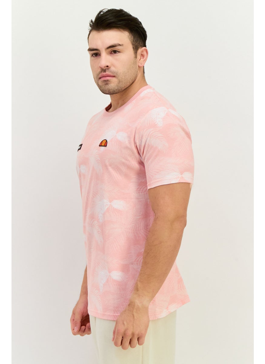Men Sportswear Fit Short Sleeves Outdoors T-Shirt, Pink