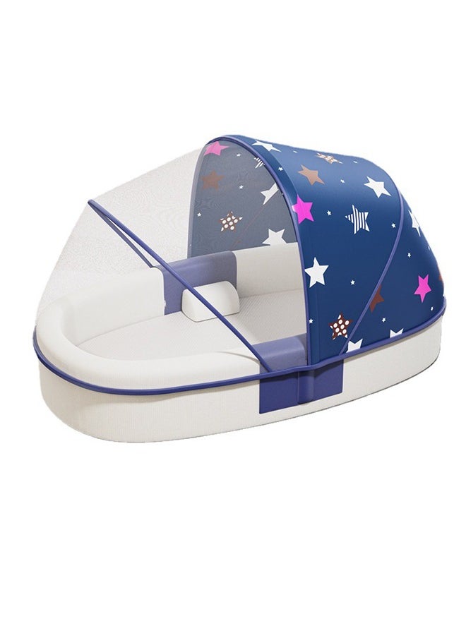 Portable Baby Bed Baby Lounger Newborn Foldable Mattress Travel Pillow wtih Storage Bag Mosquito Net Awning Toys for Home Outdoor