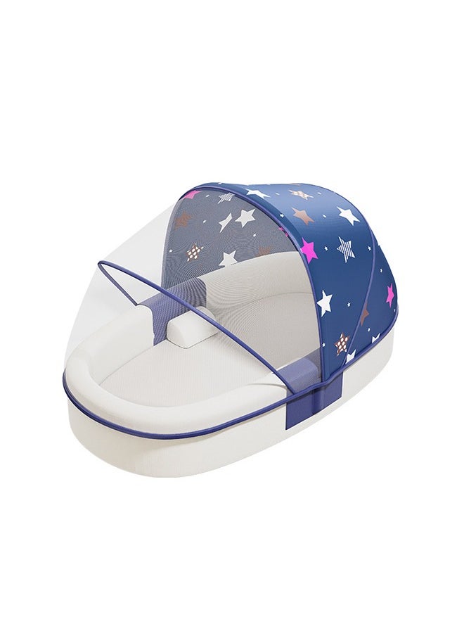 Portable Baby Bed Baby Lounger Newborn Foldable Mattress Travel Pillow wtih Storage Bag Mosquito Net Awning Toys for Home Outdoor