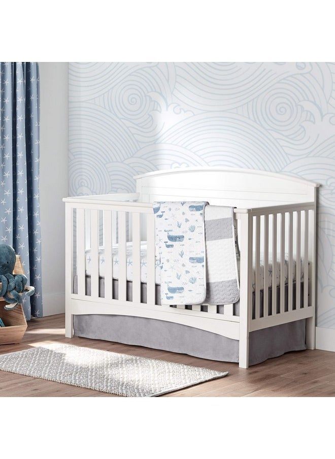 Lush Decor Baby Seaside Micro Mink 2 Pack Fitted Crib Sheet, Blue, 28