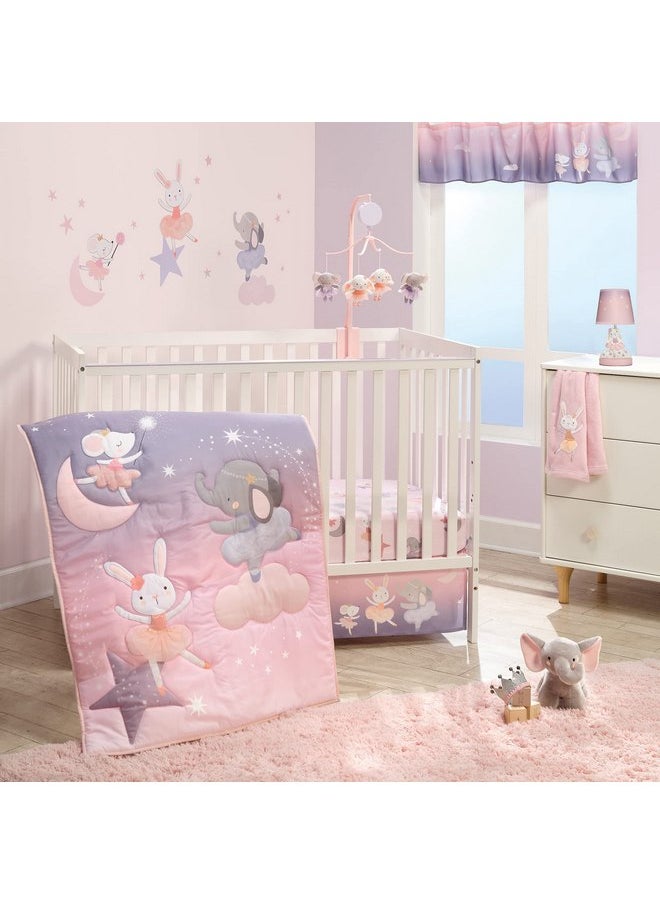 Bedtime Originals Tiny Dancer 3-Piece Ballet Baby Crib Bedding Set - Elephant