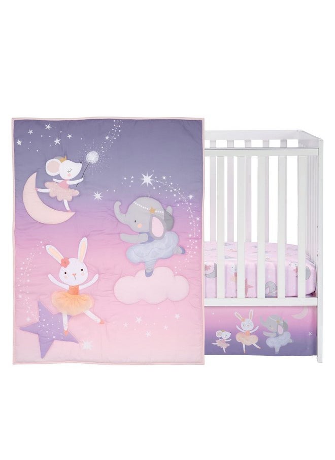 Bedtime Originals Tiny Dancer 3-Piece Ballet Baby Crib Bedding Set - Elephant