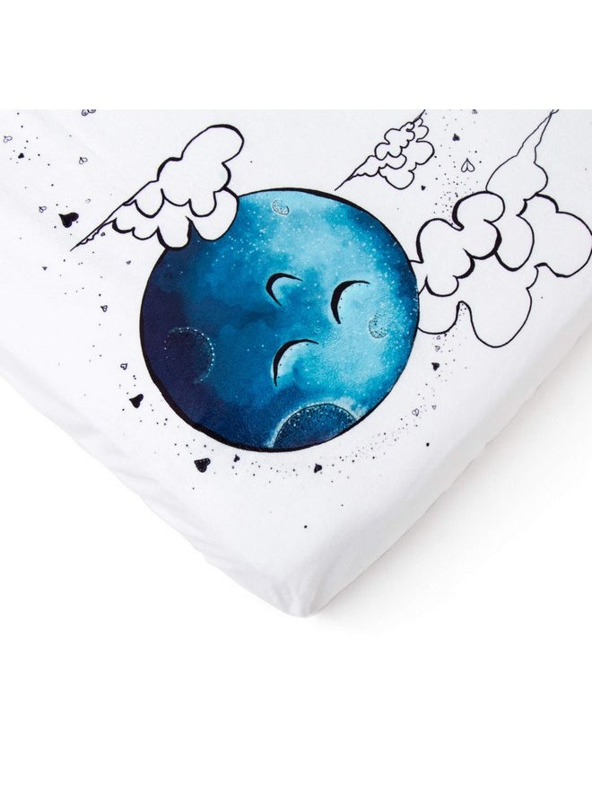 JumpOff Jo - Waterproof Baby Crib Sheet - Super Soft Breathable Minky Fabric, TPU Stain Protector, Baby Crib Sheet for Standard Crib Mattresses and Toddler Beds, 28