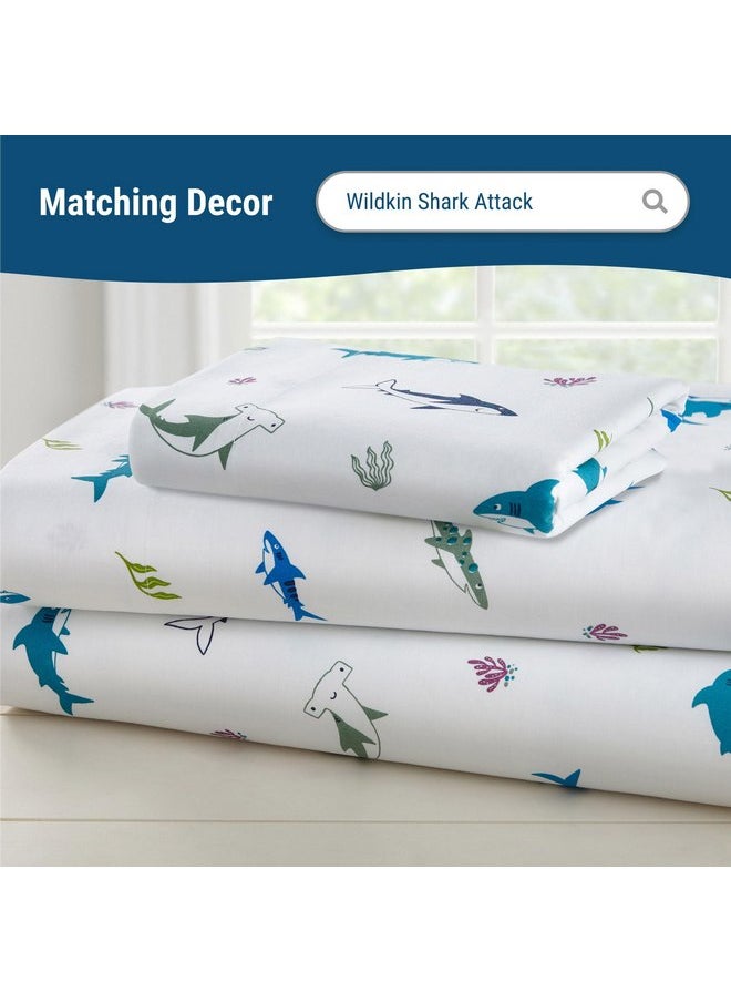 Wildkin Kids 100% Cotton Fitted Crib Sheet for Boys and Girls, Crib Sheets Measures 52 x 28 x 8 Inches, Kids Crib Sheets with Super Soft and Breathable Material (Shark Attack