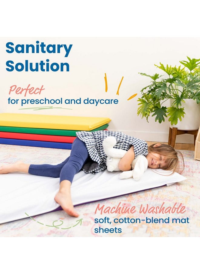 ECR4Kids Rest Mat Sheet, Daycare Supplies, White, 10-Pack