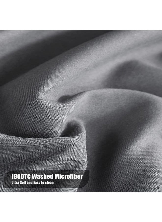 MOONQUEEN 2-Pack Baby Fitted Crib Sheets - Soft Breathable Microfiber Toddler Nursery Sheet Set for Boys and Girls, Fits Standard Size Crib Mattress 28 x 52 x 8in, Grey