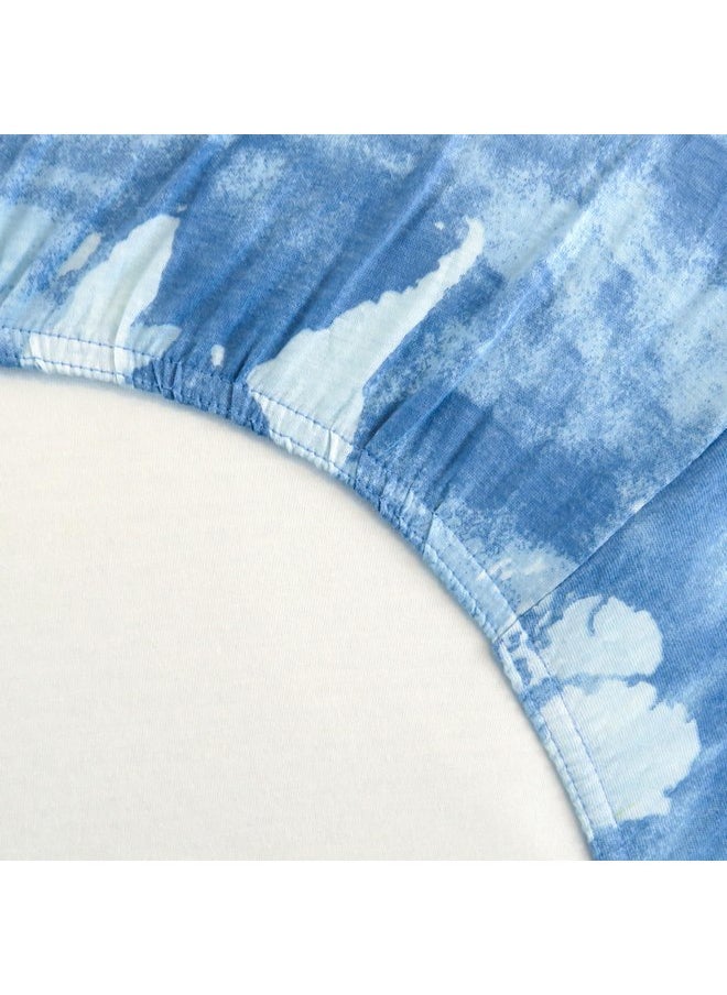 HonestBaby Fitted Crib Sheets Fits Standard Mattress Bassinet, Mini Prints 100% Organic Cotton Baby Boys, Girls, Unisex, Watercolor World, One Size