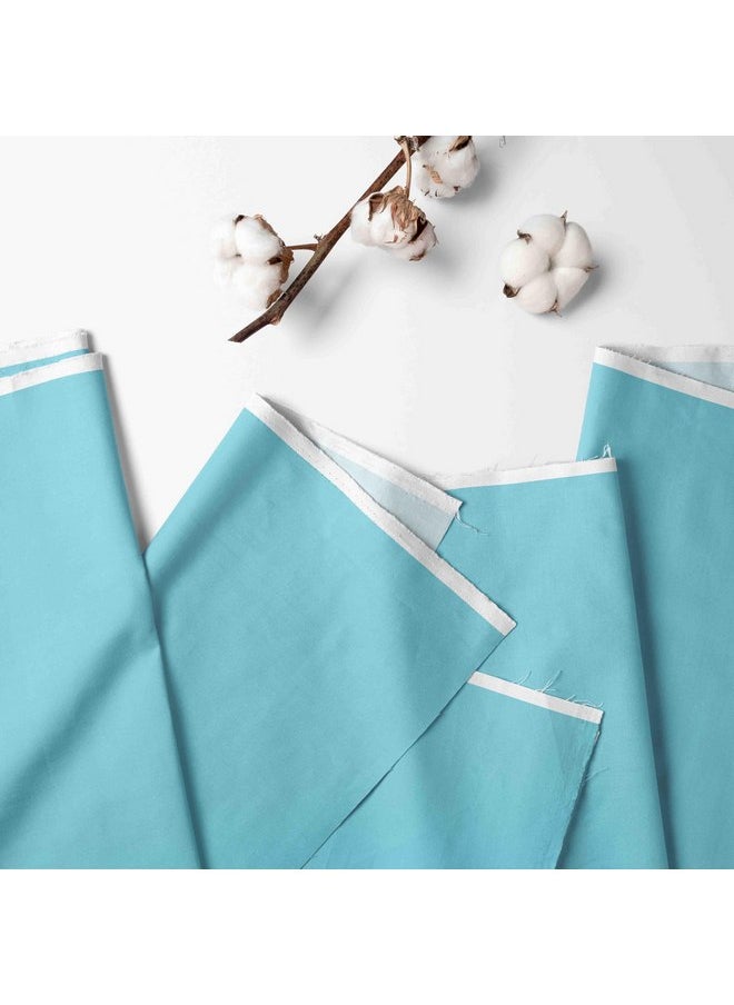 Bacati - 2 Pack Solid Neutral 100% Cotton Percale Universal Baby US Standard Crib or Toddler Bed Fitted Sheets (Aqua Turquoise)