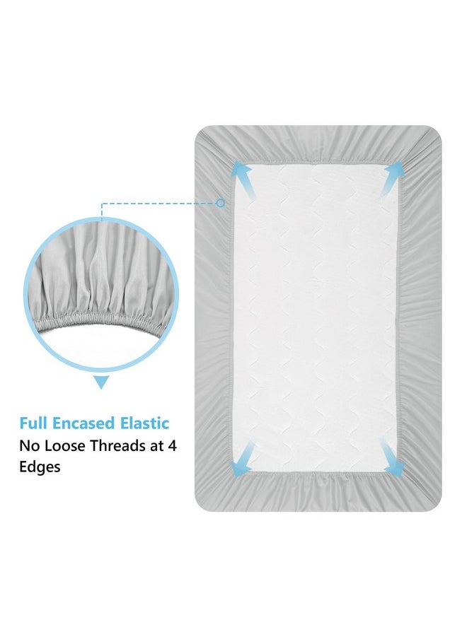 TILLYOU Baby Crib Sheets for Boys Girls, Fitted Crib Sheet 2 Pack for Standard Crib and Toddler Mattresses, Super Soft Toddler Bed Sheets, 28