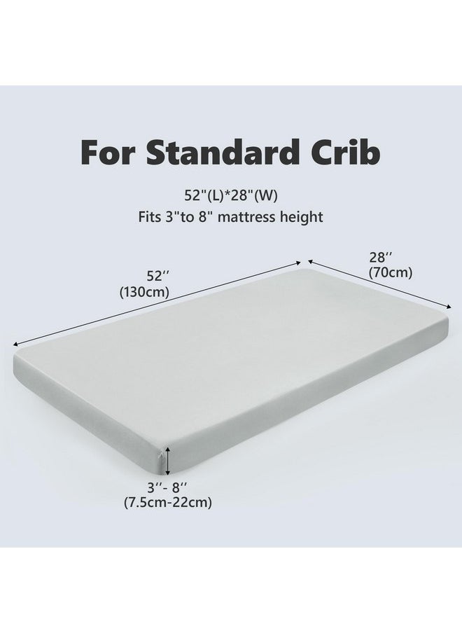 TILLYOU Baby Crib Sheets for Boys Girls, Fitted Crib Sheet 2 Pack for Standard Crib and Toddler Mattresses, Super Soft Toddler Bed Sheets, 28