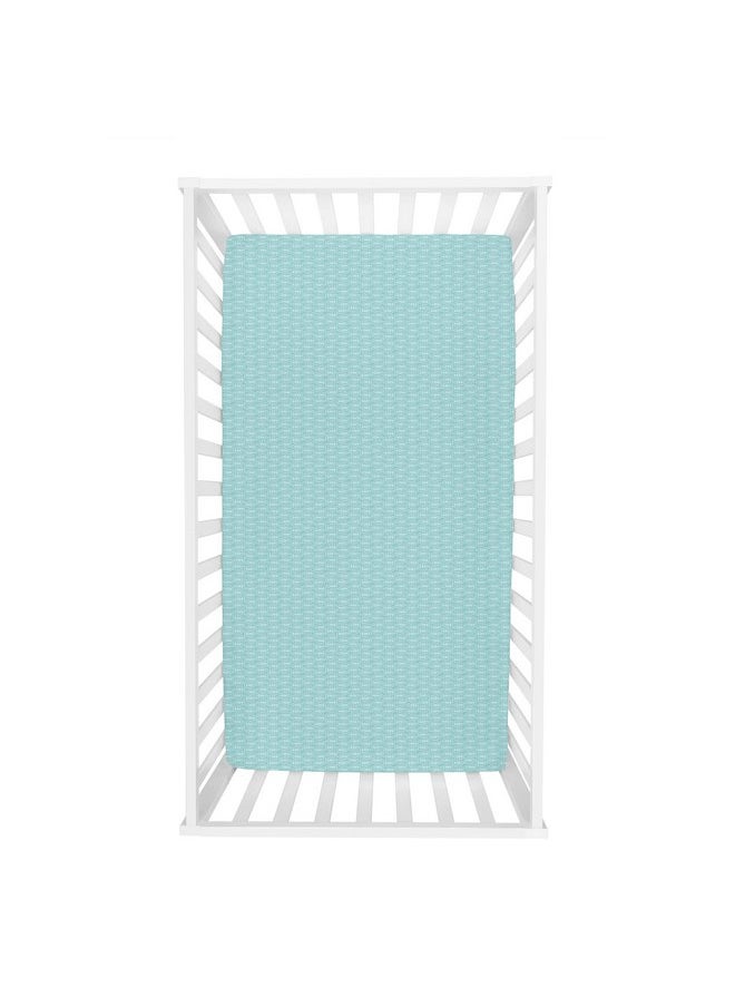 Trend Lab Jersey Fitted Crib Sheet, Leaves