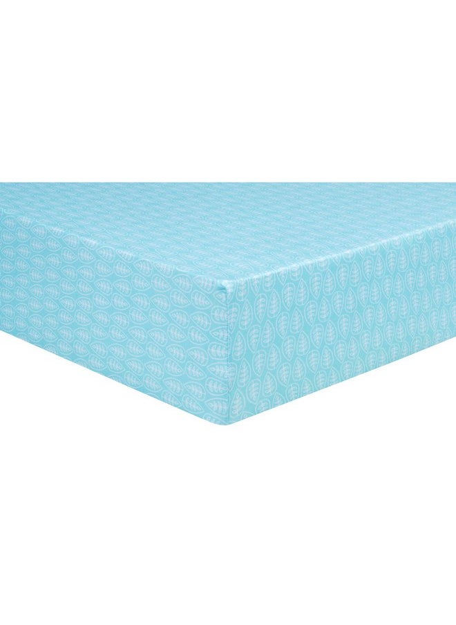 Trend Lab Jersey Fitted Crib Sheet, Leaves