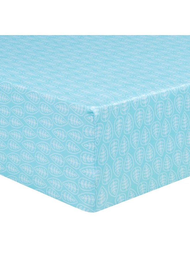 Trend Lab Jersey Fitted Crib Sheet, Leaves