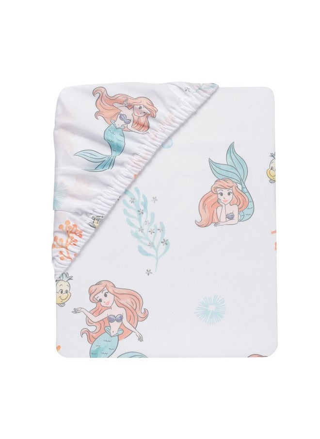 Bedtime Originals Disney Baby The Little Mermaid White Fitted Crib Sheet - Ariel
