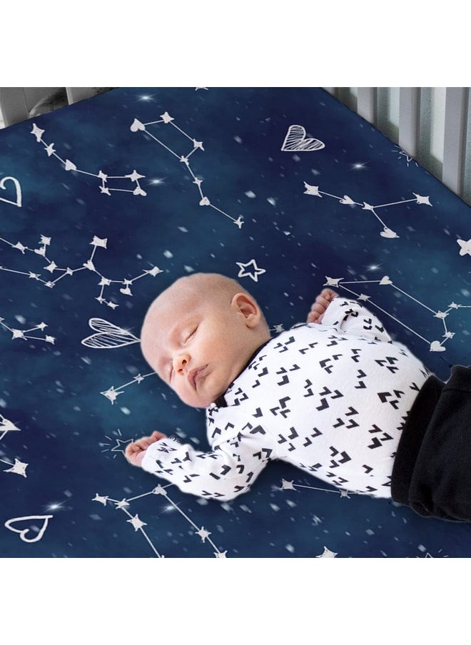 JumpOff Jo - 2 Pack Fitted Crib Sheet, Super Soft Breathable 100% Cotton Baby Crib Sheet for Standard Crib Mattresses and Toddler Beds, 28 in. x 52 in. - Galaxy & Mama Bear