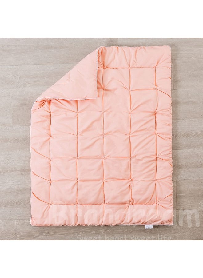 Brandream Girls Crib Bedding Pink Nursery Bedding Princess Pintuck 3 Piece Baby Comforter Set, Jade Pink