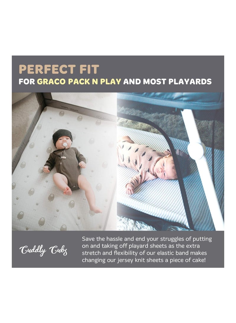 Pack N Play Sheets, 2 Pack Playard Sheet For Baby Girl And Boy