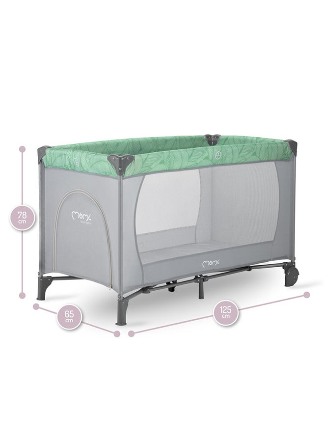 Baby Belove Travel Crib, Jade, 0 Months +