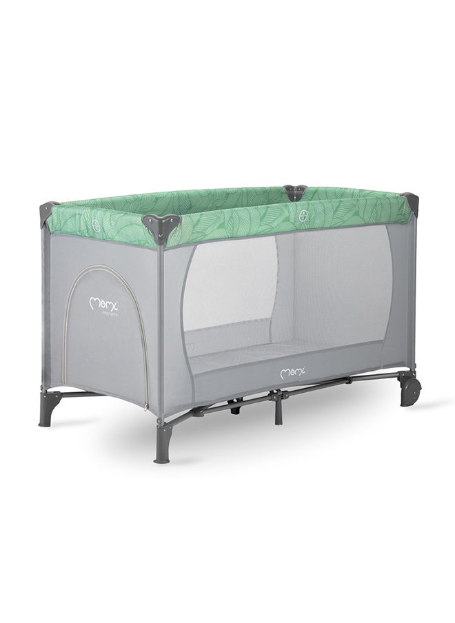 Baby Belove Travel Crib, Jade, 0 Months +