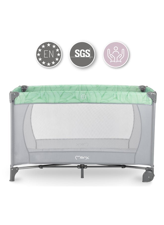 Baby Belove Travel Crib, Jade, 0 Months +