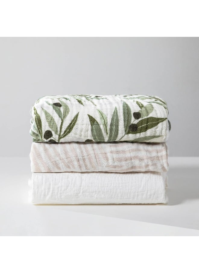babyletto 100% Organic Cotton Crib Sheet, GOTS-Certified, Fitted 360°, Ultra-Soft and Breathable Muslin - Plain White