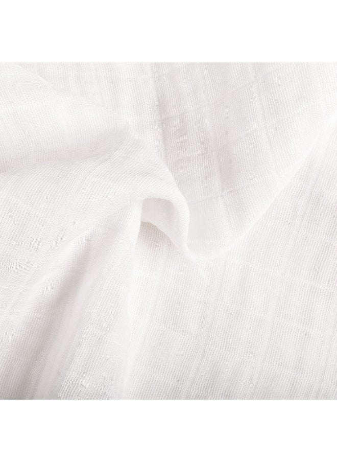 babyletto 100% Organic Cotton Crib Sheet, GOTS-Certified, Fitted 360°, Ultra-Soft and Breathable Muslin - Plain White
